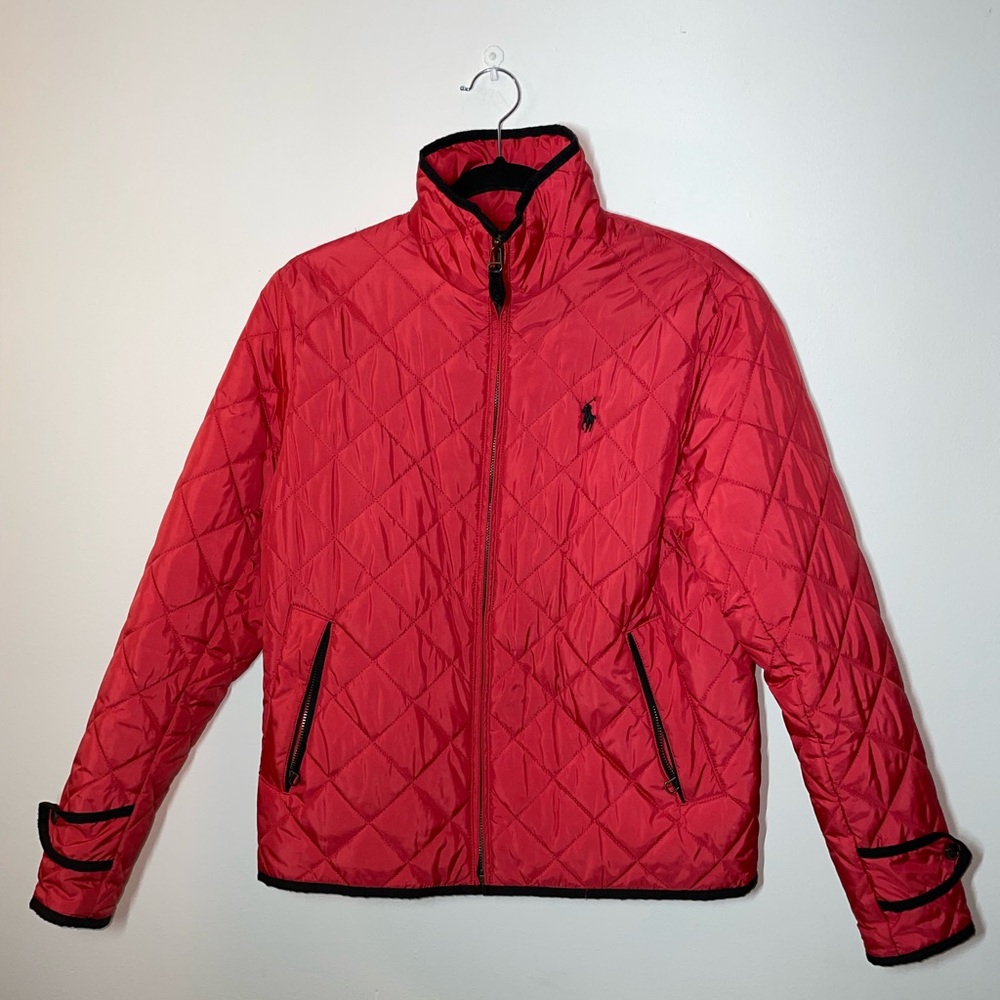 Ralph Lauren Sport Quilted Stitched Red Jacket